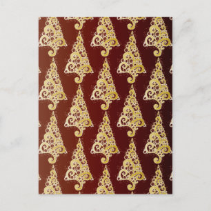 Cartão Postal De Festividades Árvore de Natal Sparkly