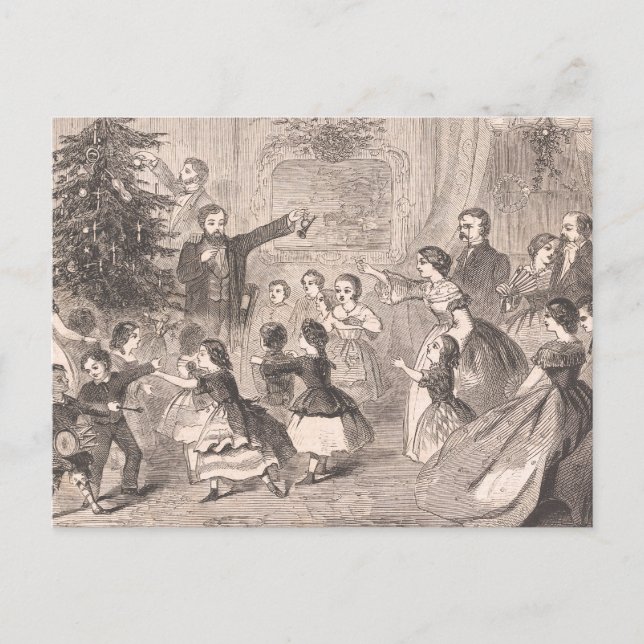 Cartão Postal De Festividades Árvore de Natal | Winslow Homer (Frente)