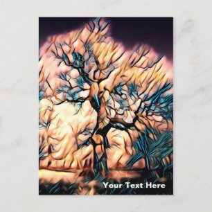 Cartão Postal De Festividades Árvore de tempestade