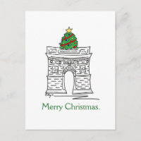 Árvore Feliz de Natal NYC Washington Square Arco