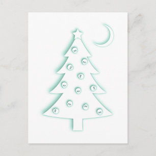 Cartão Postal De Festividades Árvore Macabre de Natal