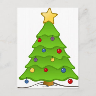 Cartão Postal De Festividades Árvore Natal