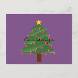 Cartão Postal De Festividades Árvore Natal Trocado