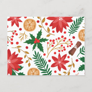 Cartão Postal De Festividades Árvore Verde Pine de Natal Moderna