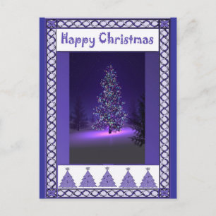 Cartão Postal De Festividades Árvores roxas