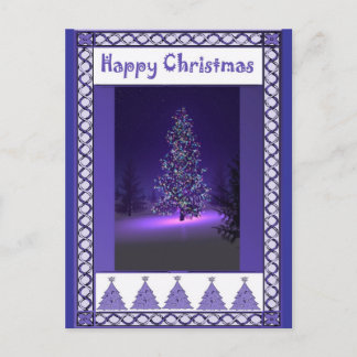 Cartão Postal De Festividades Árvores roxas