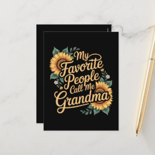 Cartão Postal De Festividades As Pessoas Favoritas Me Chamam de Vovó Dia das Mãe