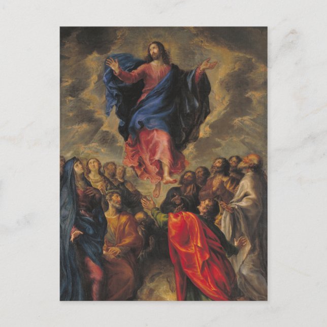 Cartão Postal De Festividades Ascensão Acima das Multidões (Frente)