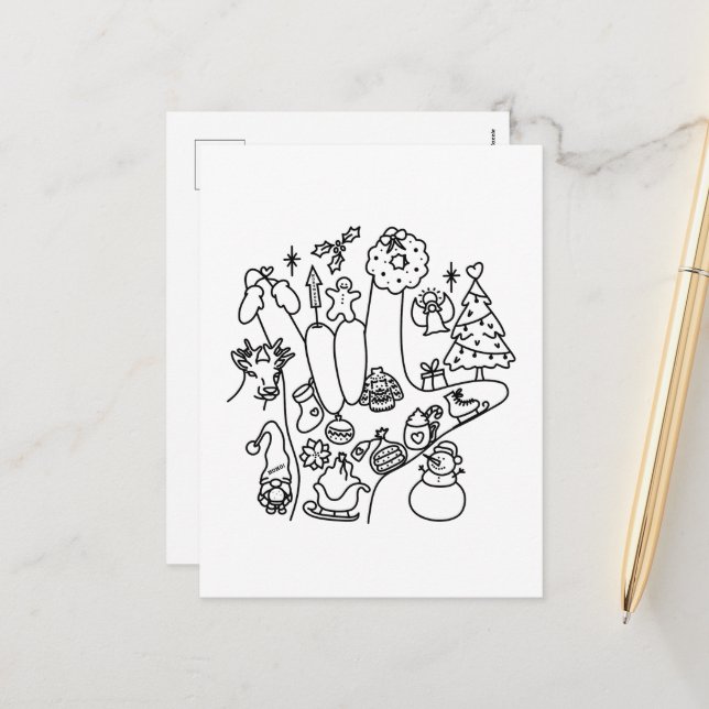 Cartão Postal De Festividades ASL ILY – Winter Vibes  (Frente/Verso In Situ)