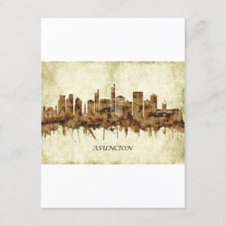Cartão Postal De Festividades Assunção Cityscape
