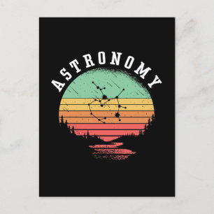 Cartão Postal De Festividades Astronomia Amadurece Estrelas Espaciais Retroativa