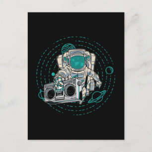 Cartão Postal De Festividades Astronomia Radio Space Stars Música Universa por a