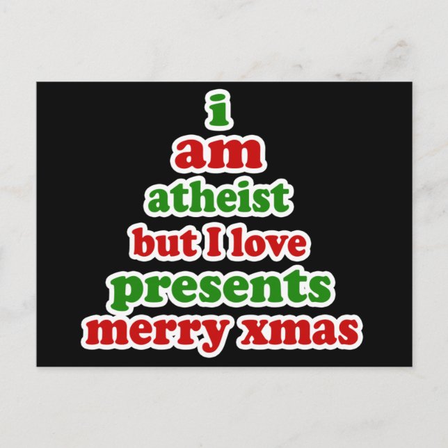 Cartão Postal De Festividades Atheist Christmas (Frente)
