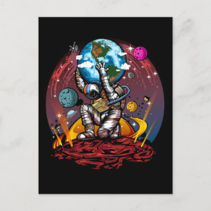 Cartão Postal De Festividades Atlas Space Man