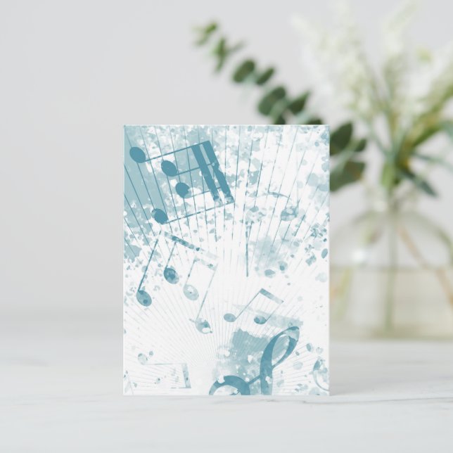 Cartão Postal De Festividades Atmosfera Musical 5 (Em pé/Frente)