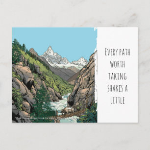Cartão Postal De Festividades Atravessando a Região do Khumbu Mt. Everest