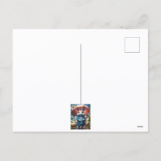 Cartão Postal De Festividades Auch im Regen werden Ostereier versteckt