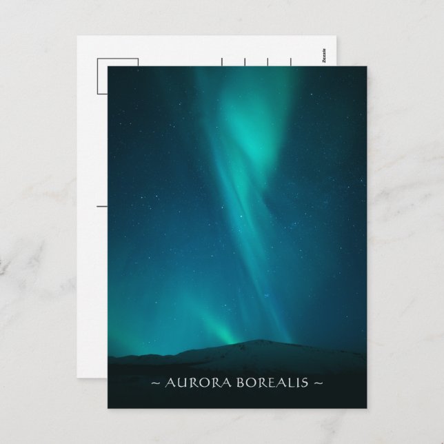 Cartão Postal De Festividades Aurora Borealis (Frente/Verso)
