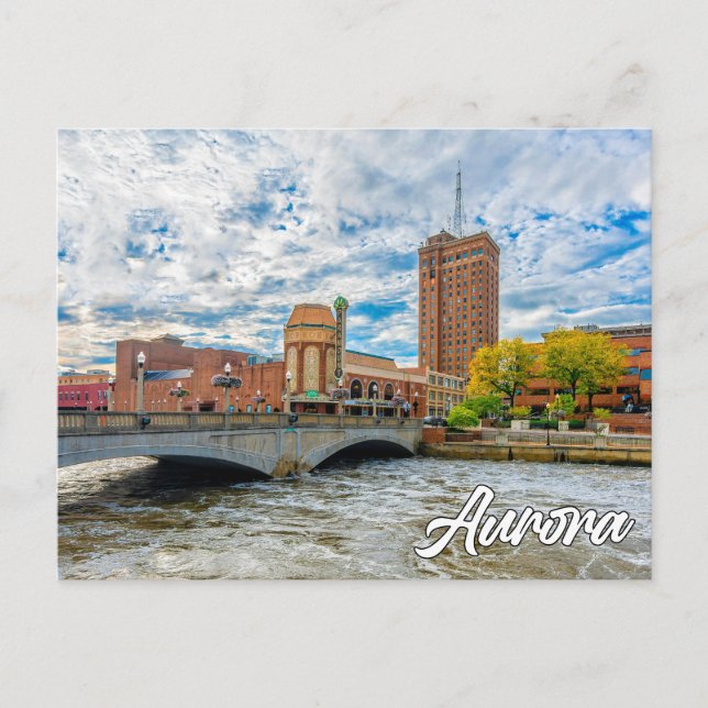 Cartão Postal De Festividades Aurora, Illinois, EUA (Frente)
