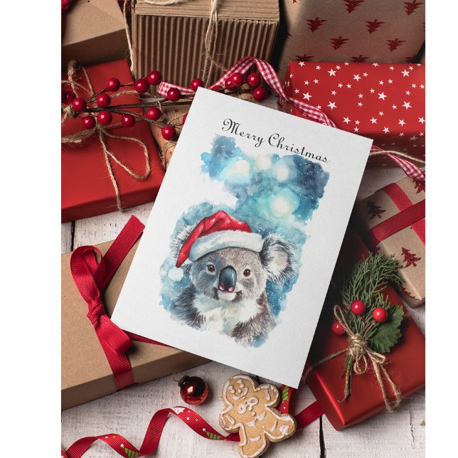 Cartão Postal De Festividades Aussie Christmas Cheer, costume de Koala Bear (Criador carregado)