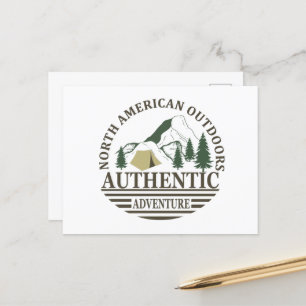 Cartão Postal De Festividades autêntica aventura ao ar livre norte-americana