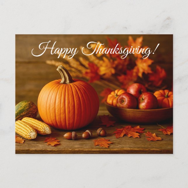 Cartão Postal De Festividades Autumn Harvest Still Life Postcard (Frente)