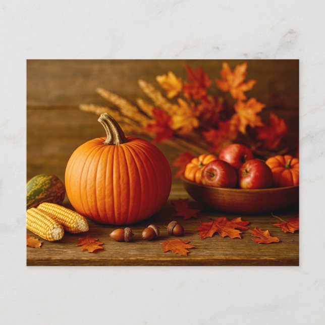 Cartão Postal De Festividades Autumn Harvest Still Life Postcard (Frente)