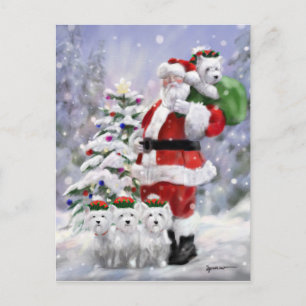 Cartão Postal De Festividades Auxiliares papais noeis