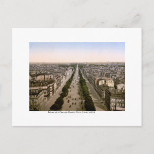 Cartão Postal De Festividades Avenida Champs-Élysées Paris, 1904 França