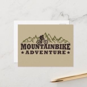 Cartão Postal De Festividades aventura da mountain bike
