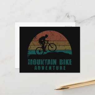Cartão Postal De Festividades aventura de montanhas Mtb