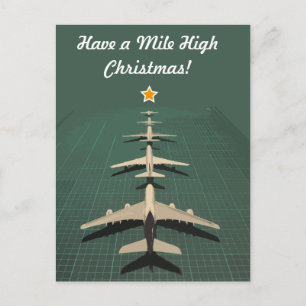 Cartão Postal De Festividades Avgeek Mile no Natal