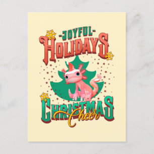 Cartão Postal De Festividades Axolote Divertido Festividades Alegres Natal Alegr