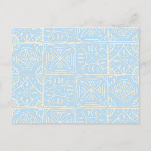 Cartão Postal De Festividades Azulejo delicado no estilo Amalfi sem emenda