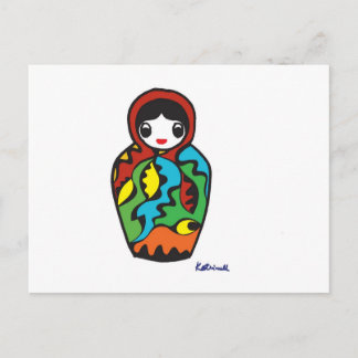 Cartão Postal De Festividades Babushka - Matryoshka