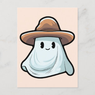 Cartão Postal De Festividades Baby Boo Cowboy Ghost Halloween Collection