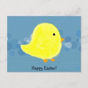 Cartão Postal De Festividades Baby Chick Happy Easter Postcard / Post Card