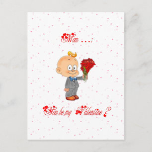 Cartão Postal De Festividades Baby : my first Valentine -