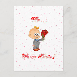 Cartão Postal De Festividades Baby : my first Valentine -