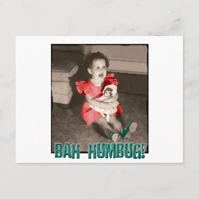 Cartão Postal De Festividades Bah Humbug Christmas Postcard (Frente)
