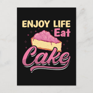Cartão Postal De Festividades Baker Baking Aproveite A Vida Comendo Bolo De Chef
