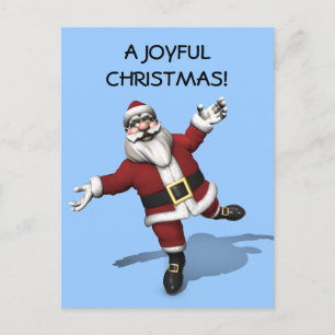 Cartão Postal De Festividades Balé Dancer Santa Claus