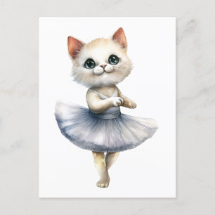 Cartão Postal De Festividades Balé de dança de bailarina branca