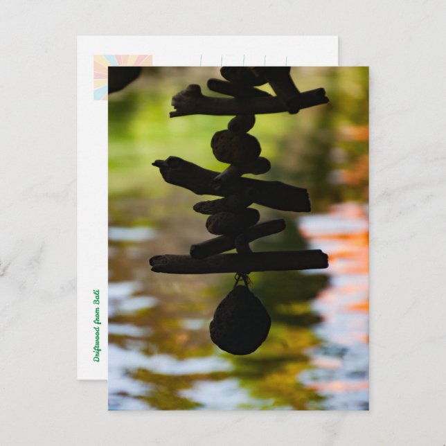 Cartão Postal De Festividades Bali Driftwood – Spiritual Travel Postcard (Frente/Verso)