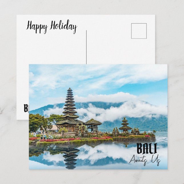 CARTÃO POSTAL DE FESTIVIDADES BALI ESPERA-NOS (Frente/Verso)