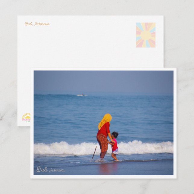 Cartão Postal De Festividades Bali Motherhood Beach Postcard (Frente/Verso)