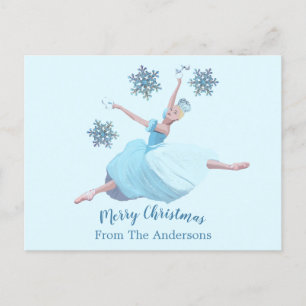Cartão Postal De Festividades Ballerina Snowflakes O Nutcracker