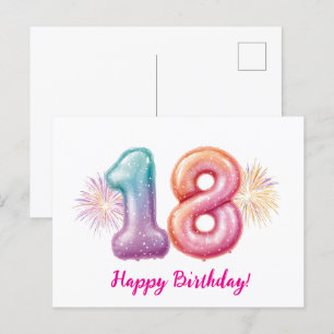 Cartão Postal De Festividades balões de aniversário