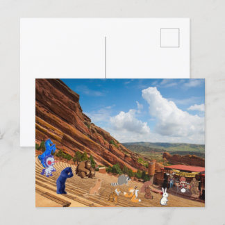 Cartão Postal De Festividades Banda de Pé Grande nas Rochas Vermelhas