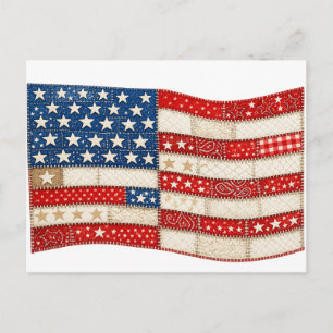 Cartão Postal De Festividades Bandeira Americana PNG Design Patriótico de Patc